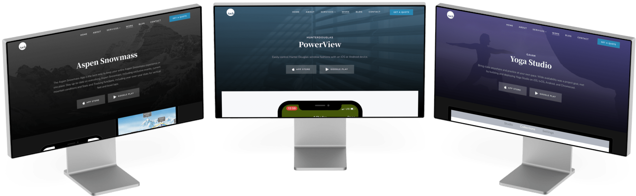 Tack website work section