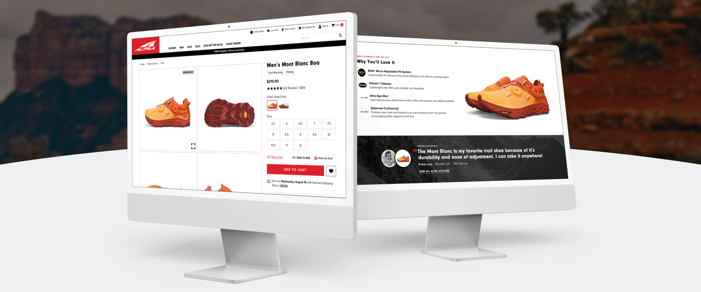 altra pdp product hero