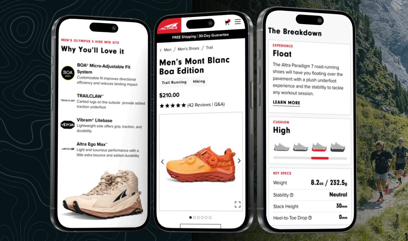 Altra product screenshots